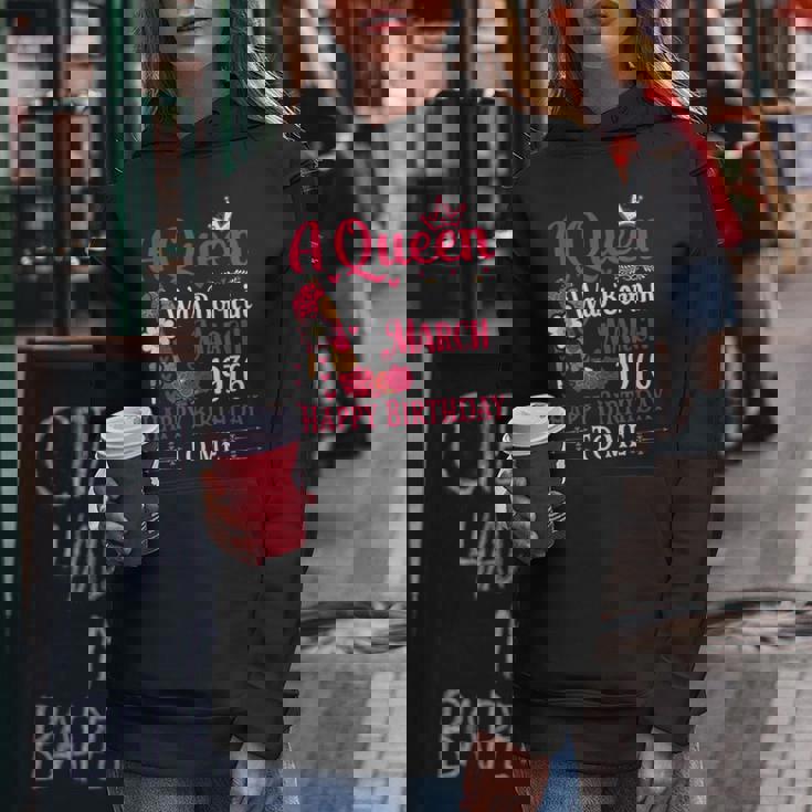 49歳の誕生日 ハイヒール A Queen Was Born In 3月 1976 レディースパーカー 面白い贈り物