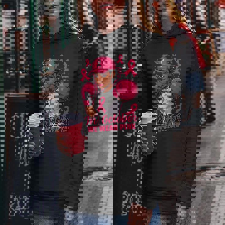 African American In October We Wear Pink Breast Cancer Women Hoodie Unique Gifts