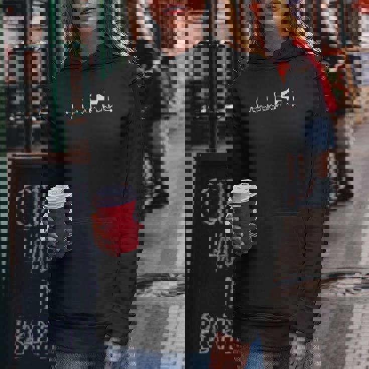 Beagle Heartbeat Ecg Beagle Dog Mum レディースパーカー 面白い贈り物