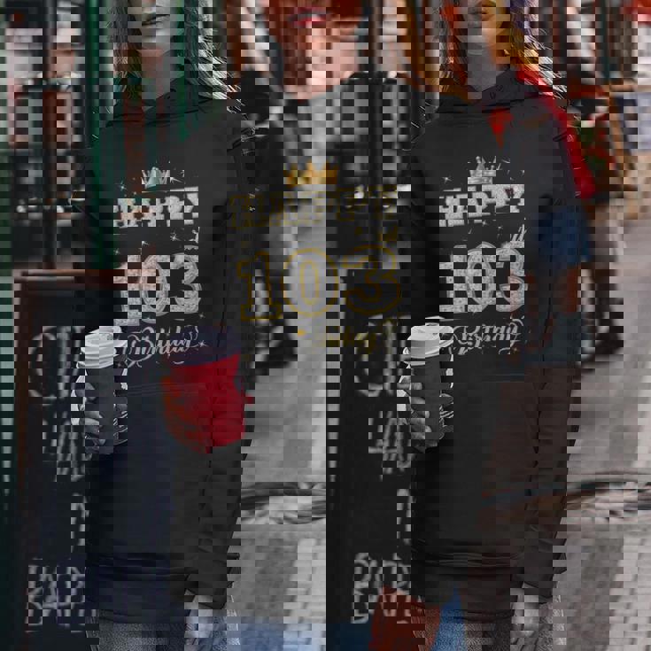 Happy 103Rd Birthday 103歳 女性 男性 誕生日パーティー 長袖tシャツ レディースパーカー 面白い贈り物