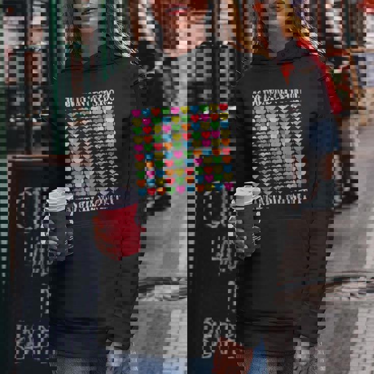 Heart Love 100 Days Ofchool Teacher Boy Girl レディースパーカー 面白い贈り物