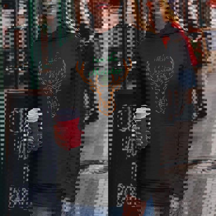 Iam Il Meister Jaegermeister Papà Mamma Cervo Felpa con cappuccio da donna Regalos divertidos