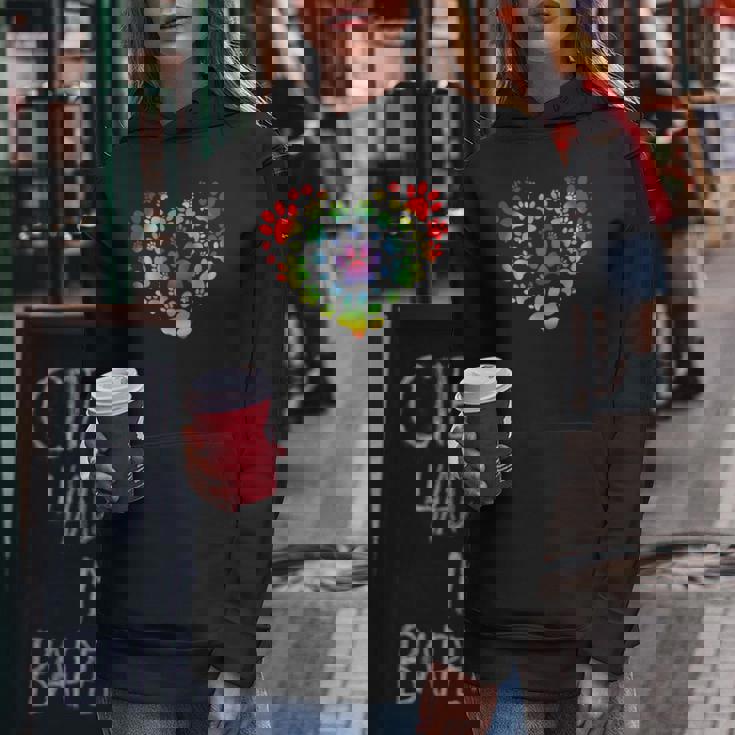 Rainbow Lgbt 猫愛好家 犬 恋人 猫 母 犬 パパ バレンタイン レディースパーカー 面白い贈り物