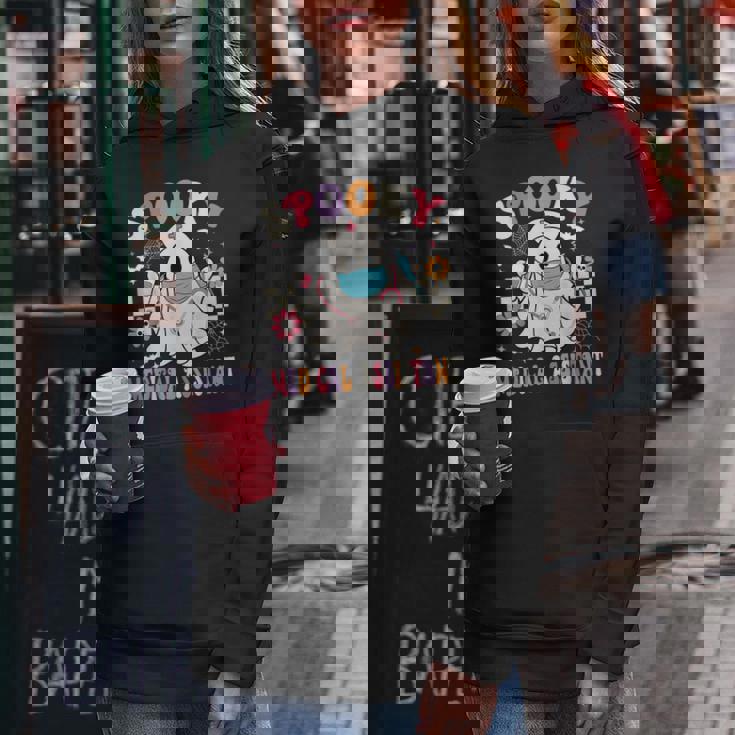 Spooky Medical Assistant Halloween Groovy Med Assistant Women Hoodie Personalized Gifts