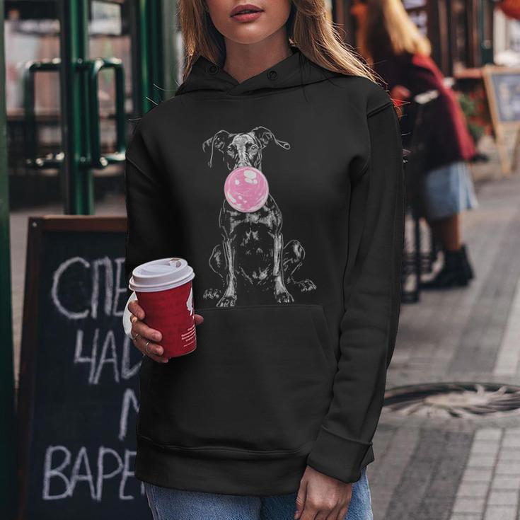 Vintage Dobermann Cheoffia Bolla Cane Papà Mamma Proprietario Felpa con cappuccio da donna Regalos divertidos