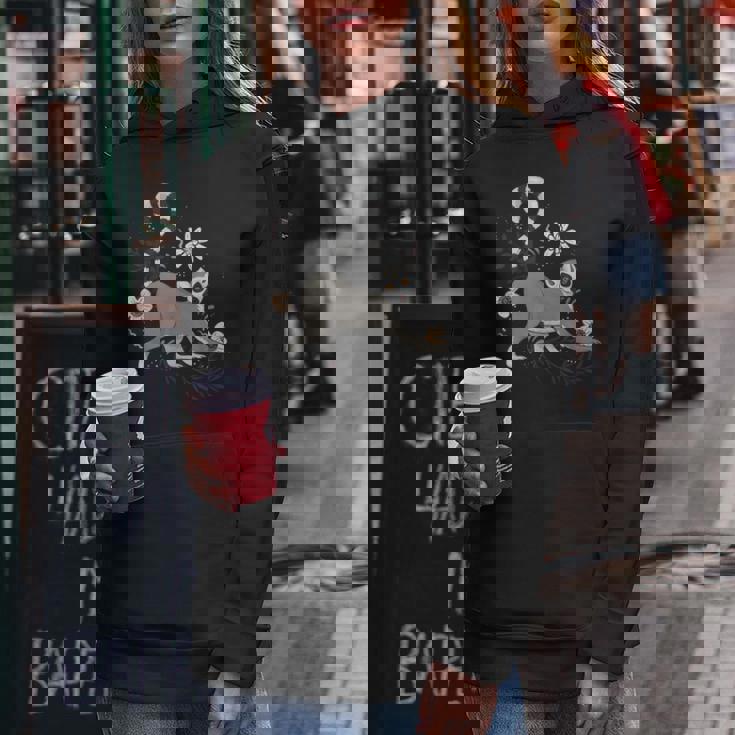 かわいい花 面白い動物キツネザル レディースパーカー 面白い贈り物