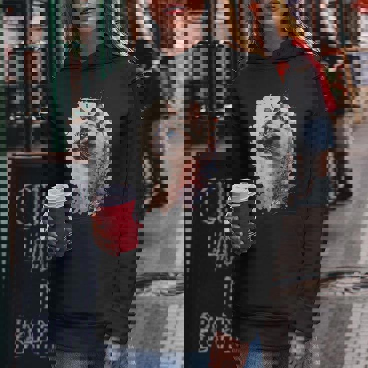 シャム猫 日本の桜 花柄 水彩 猫 レディースパーカー 面白い贈り物