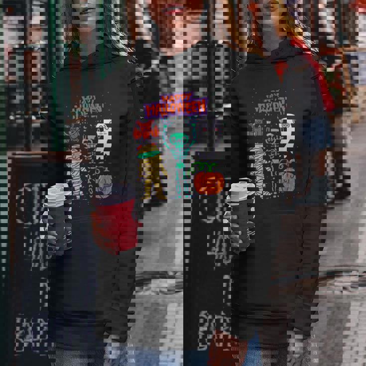 ハッピーハロウィン骨格かぼちゃかわいいゴーストキッズ男の子女の子 レディースパーカー 面白い贈り物