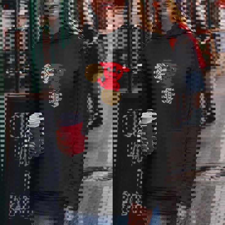 千葉県ご当地キャラと落花生 長袖tシャツ レディースパーカー 面白い贈り物