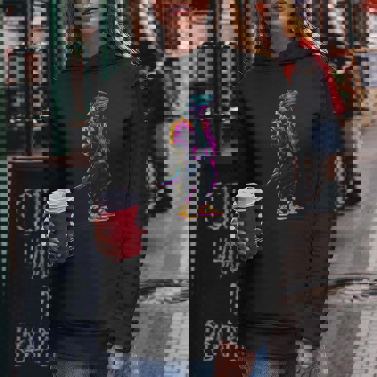 恐竜 漫画 かわいい かわいい かっこいい モチーフ 男性 女性 T-Rex レディースパーカー 面白い贈り物