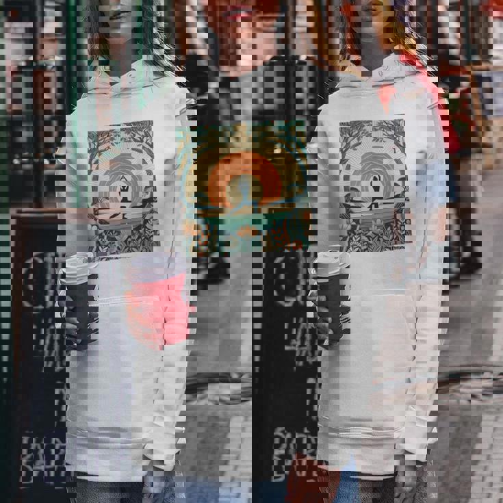 夕焼けの戦士ポーズ、ヨガの自然のイラスト、花柄。 レディースパーカー 面白い贈り物