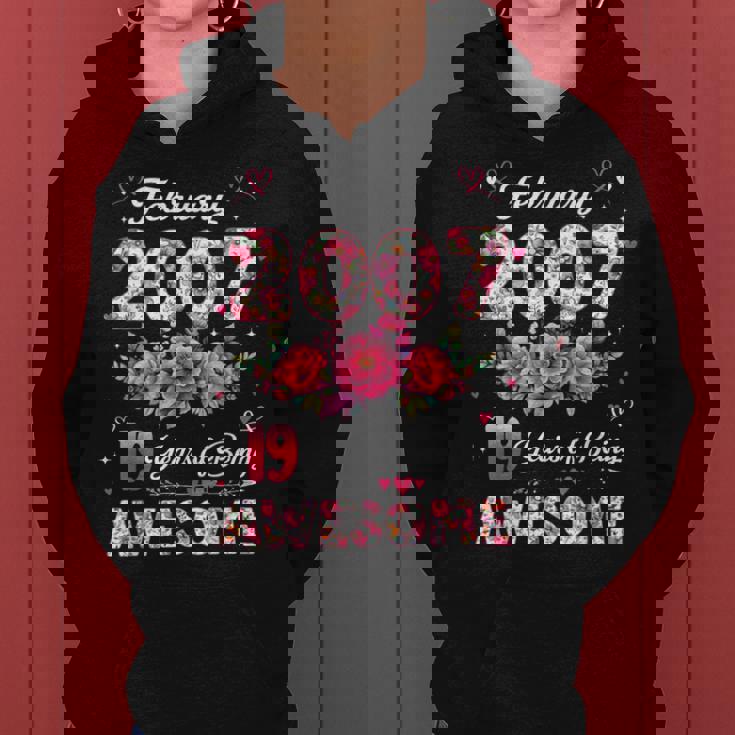 19歳 2007年2月 花柄 19歳 誕生日 男性 女性 レディースパーカー