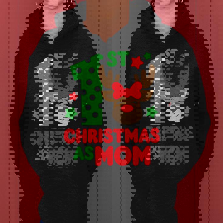 First Christmas As Mom Matching Family 1St Christmas Family Women Hoodie