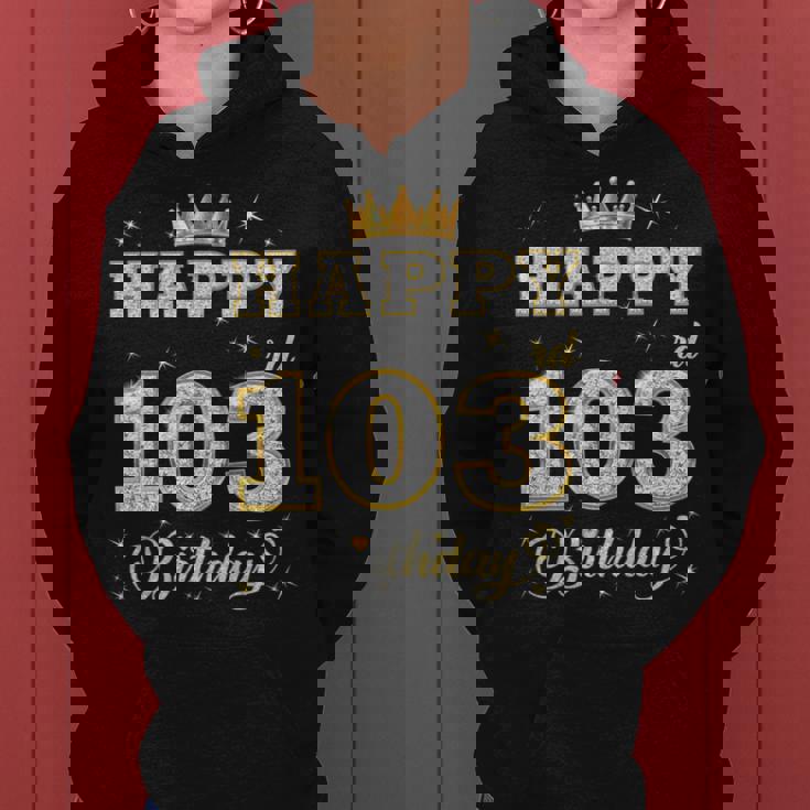 Happy 103Rd Birthday 103歳 女性 男性 誕生日パーティー 長袖tシャツ レディースパーカー