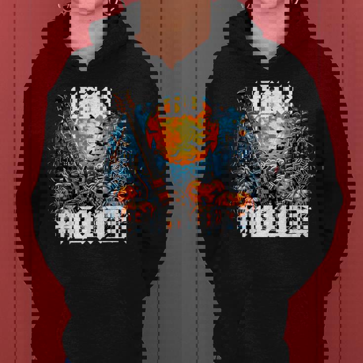 Herr Dame Kind Girl ロックンロール スプラッチ ヘビーメタル ハロウィン レディースパーカー