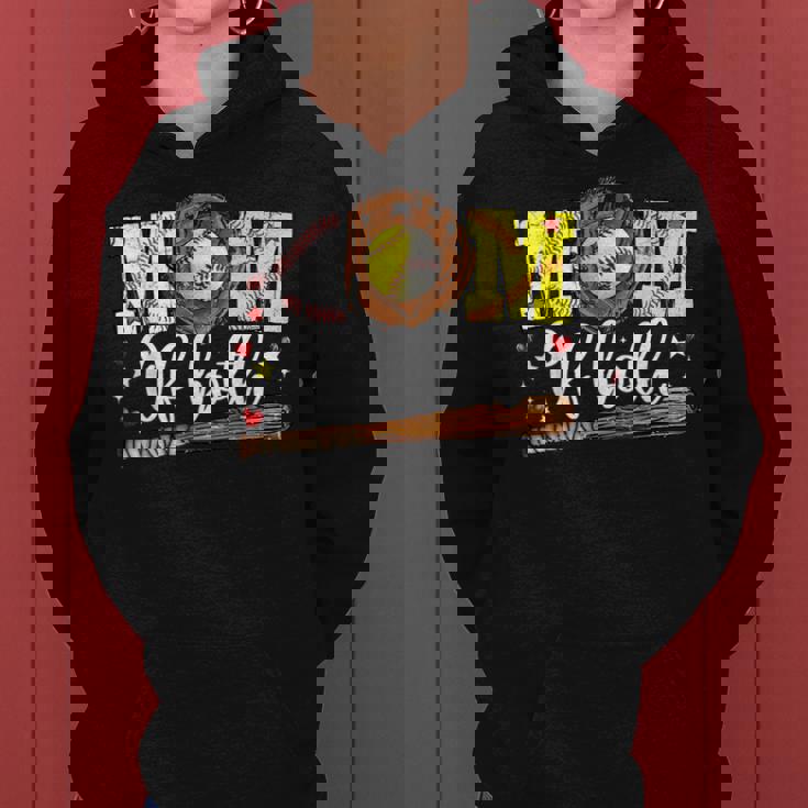 Mom Of Both Game Day Baseball Softball Mother's Day 2025 Women Hoodie Mom Of Both Game Day Baseball Softball Mother's Day 2025 Women Hoodie