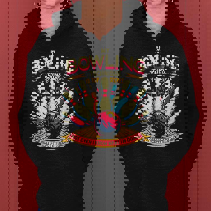 My Bowling Technique Isecret 面白いボウラーボウリング レディースパーカー