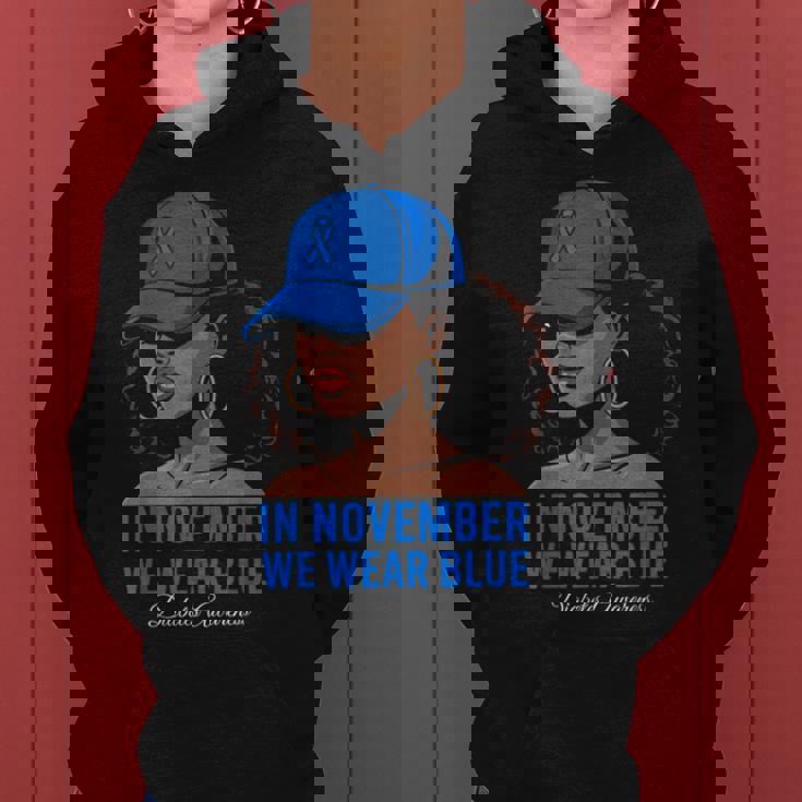 In November We Wear Blue Black Diabetes Awareness Women Hoodie In November We Wear Blue Black Diabetes Awareness Women Hoodie