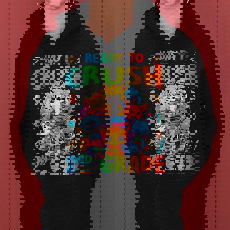 Ready To Crush 2Nd Grade Back Tochool 2Nd Grade Cat Kitten レディースパーカー