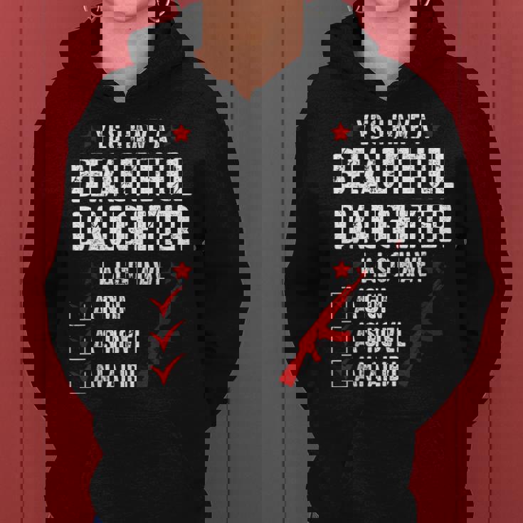 メンズ Yes I Have A Beautiful Daughters I Also Havearcastic レディースパーカー