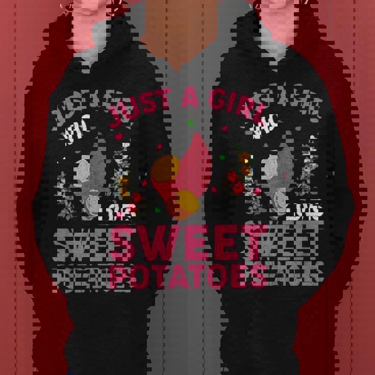 さつまいも好き さつまいもが大好きな女の子 レディースパーカー