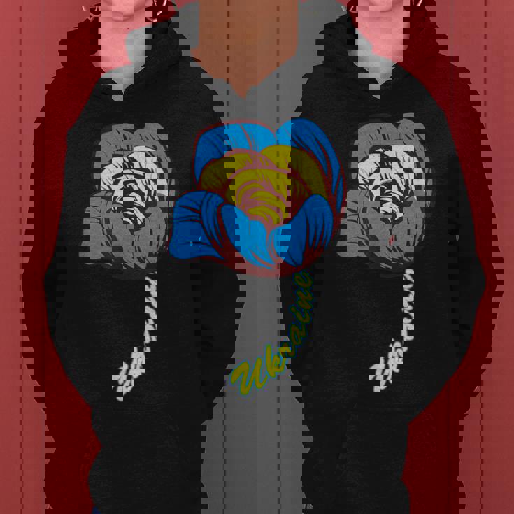 ウクライナ バラの花 旗 フリー ウクライナ応援 ウクライナ レディースパーカー