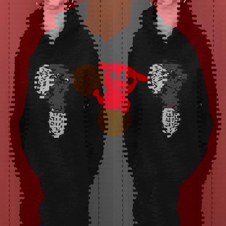 千葉県ご当地キャラと落花生 長袖tシャツ レディースパーカー