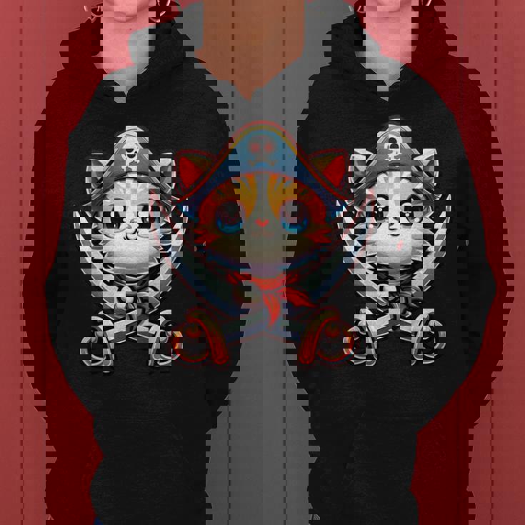 猫 海賊 キャプテントーク 海賊の日 幼児 女の子 男の子 レディースパーカー