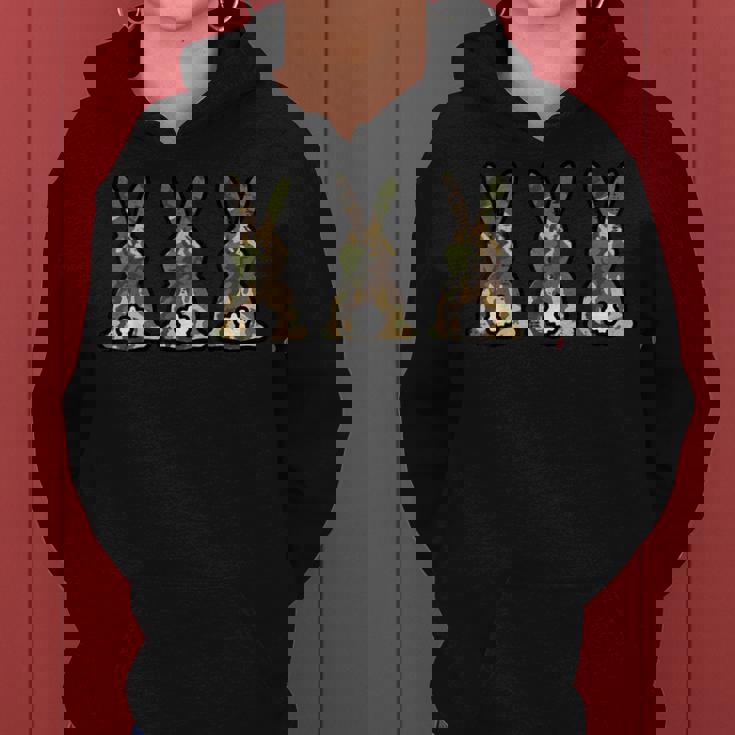 迷彩柄 ウサギ キュート イースターデー ウサギ 男性 女性 キッズ レディースパーカー