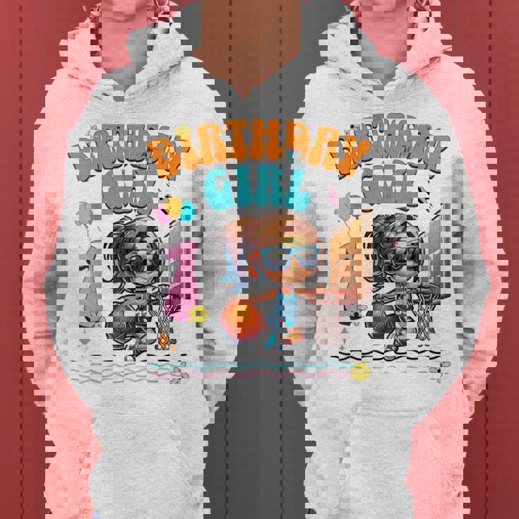 1歳の誕生日 バスケットボール 1歳 女の子 バスケットボール フープ ダンキング レディースパーカー