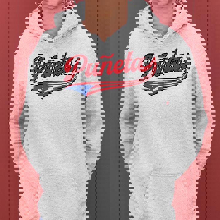 Puñeta プエルトリコ プエルトリコ 国旗 面白い 男性 女性 言葉 レディースパーカー