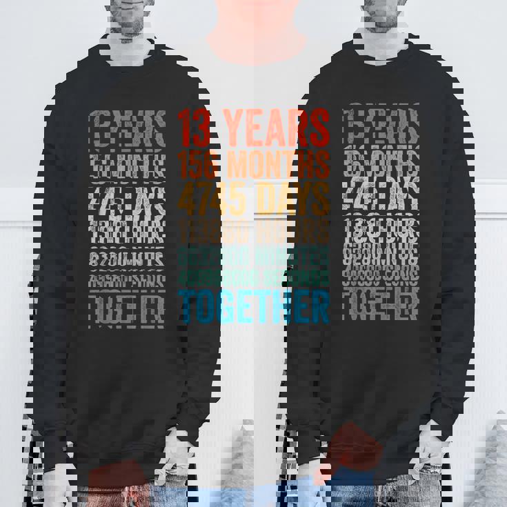13年目の記念日 彼 彼女 カップル 13回目の結婚 スウェットシャツ 高齢者への贈り物