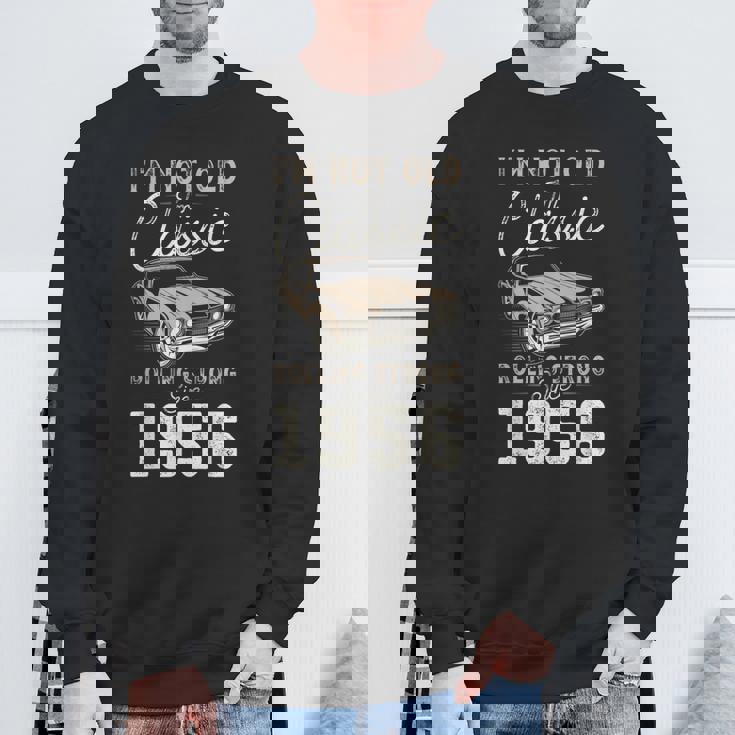 1956年生まれのクラシックカー 70歳の誕生日 スウェットシャツ 高齢者への贈り物