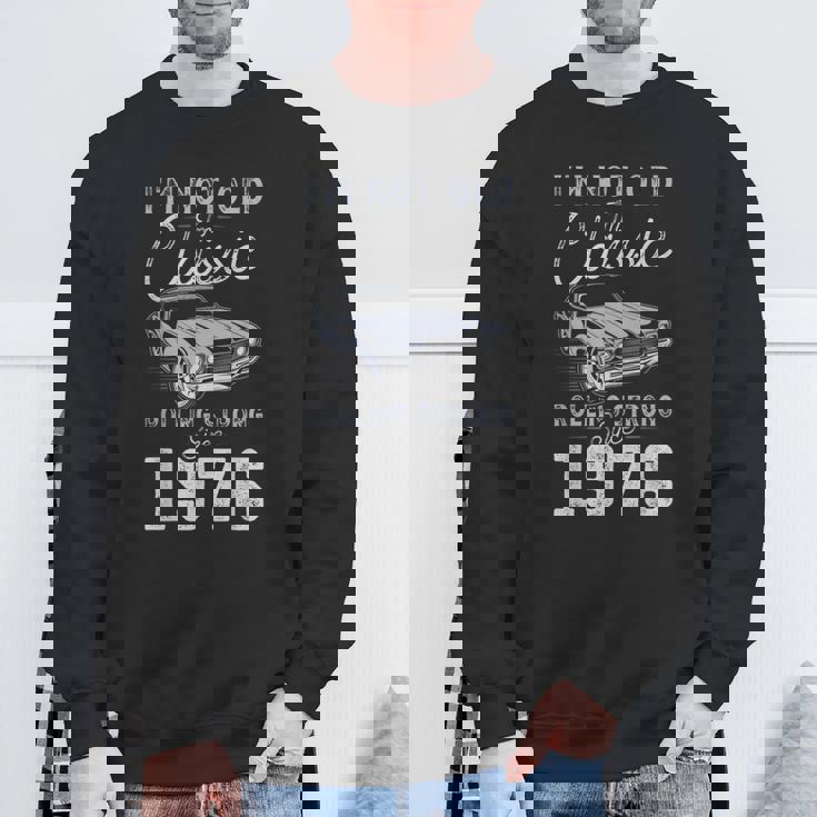1976年生まれ マッスルカー生誕50周年 スウェットシャツ 高齢者への贈り物