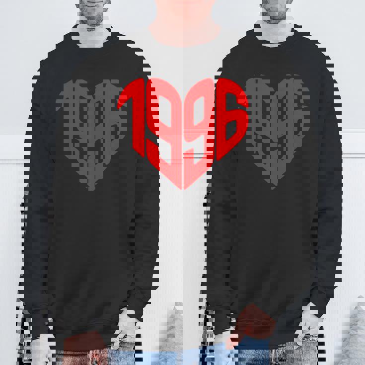 1996年ハート型ヴィンテージ 1996年ハート型愛 30歳の誕生日に スウェットシャツ 高齢者への贈り物