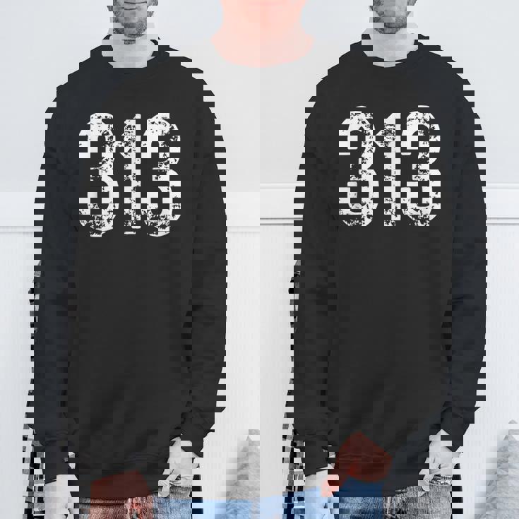 313 市外局番デトロイトmi 携帯電話 エリアコード 313 スウェットシャツ 高齢者への贈り物