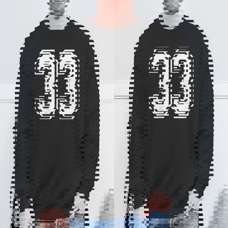 33番のスポーツスタイル。ホワイト。 スウェットシャツ 高齢者への贈り物