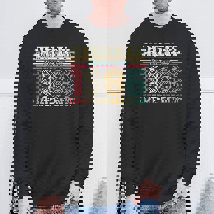 40 歳の誕生日 男性 オリジナル ヴィンテージ 1986 年 ギフト 長袖tシャツ スウェットシャツ 高齢者への贈り物