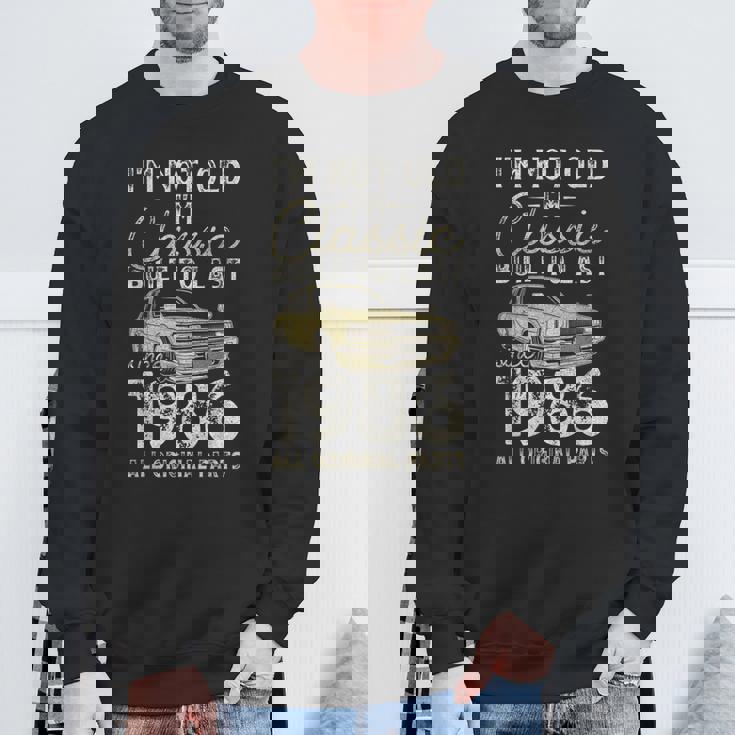 40 歳の誕生日、1986 年以来、クラシックカー、40 歳 スウェットシャツ 高齢者への贈り物