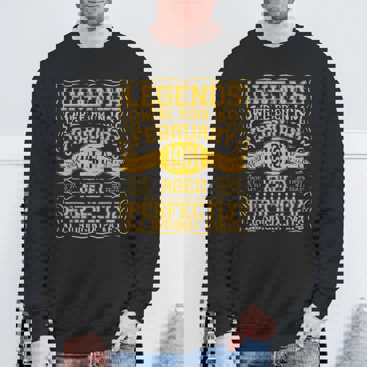 55歳の誕生日伝説は1961年2月に誕生しました。 スウェットシャツ 高齢者への贈り物