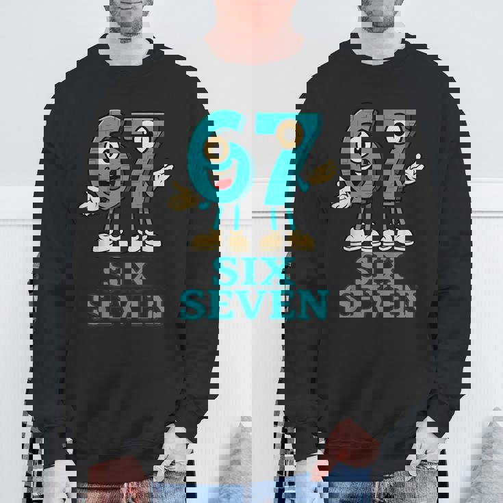 67 シックスセブン 6-7 面白いイタリアンブレインロットスラングゲームミーム スウェットシャツ 高齢者への贈り物