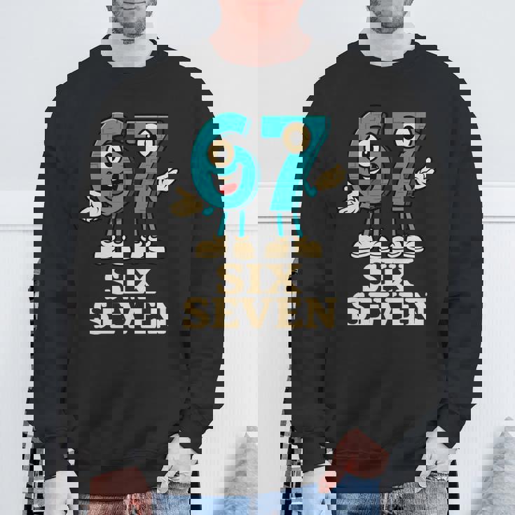 67 シックスセブン 6-7 面白いイタリアンブレインロットスラングゲームミーム 長袖tシャツ スウェットシャツ 高齢者への贈り物