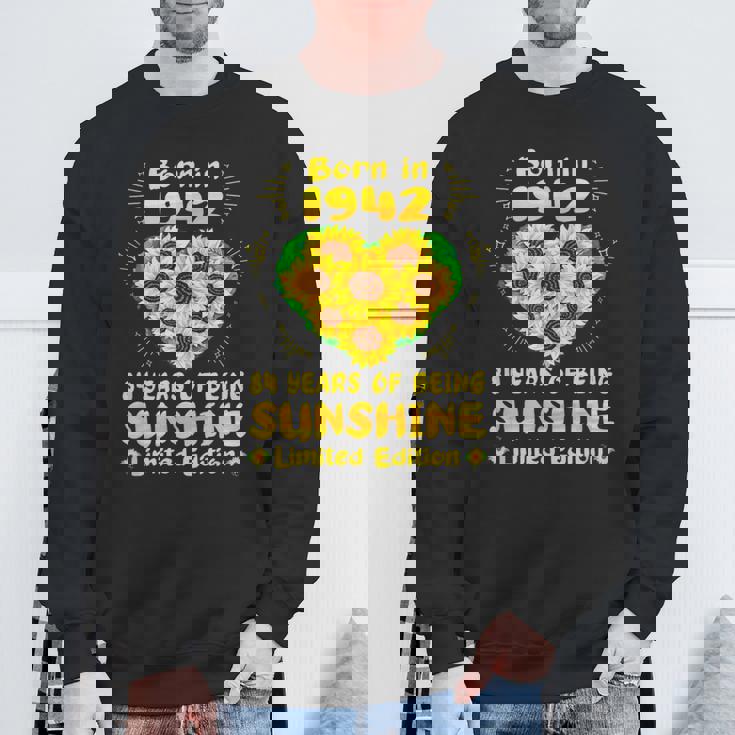 84歳の誕生日 サンシャイン84年 ひまわり恋人 1942年生まれ スウェットシャツ 高齢者への贈り物