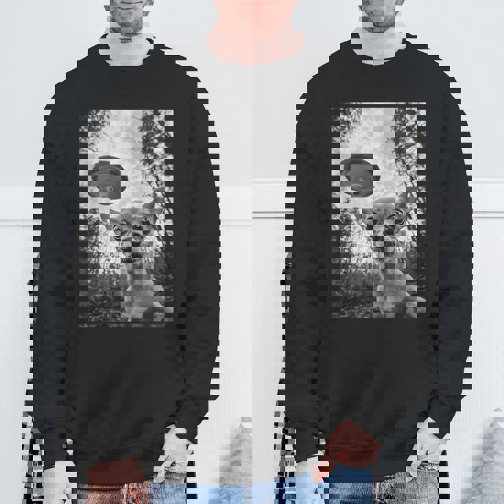 Alien Ufo Meme Chihuahua エイリアン Ufo ミーム チワワ スウェットシャツ 高齢者への贈り物