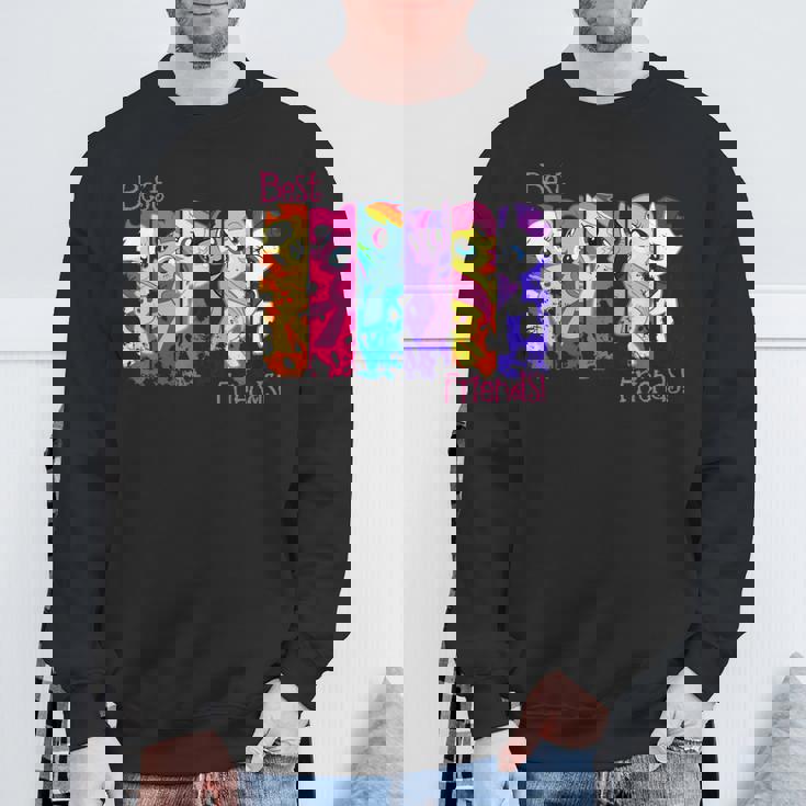 Best Friend レトロレインボーダッシュフラッターシャイレアリティ スウェットシャツ 高齢者への贈り物