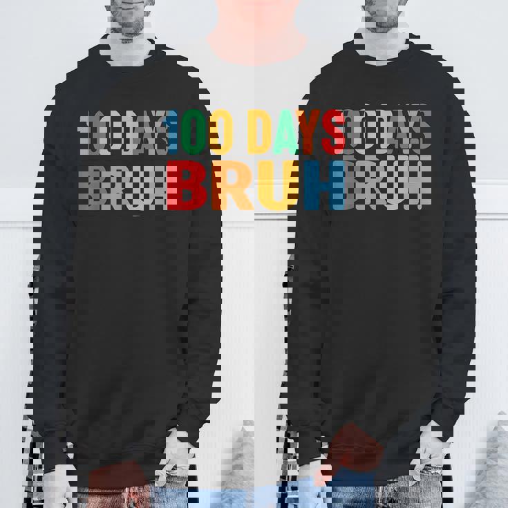 Bruh 100Th Day Ofchool 100 Days Ofchool シャツ キッズ 男の子 スウェットシャツ 高齢者への贈り物