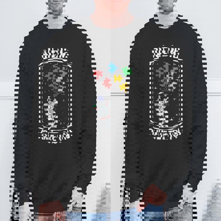 Building Connection Astronaut Autism スウェットシャツ 高齢者への贈り物