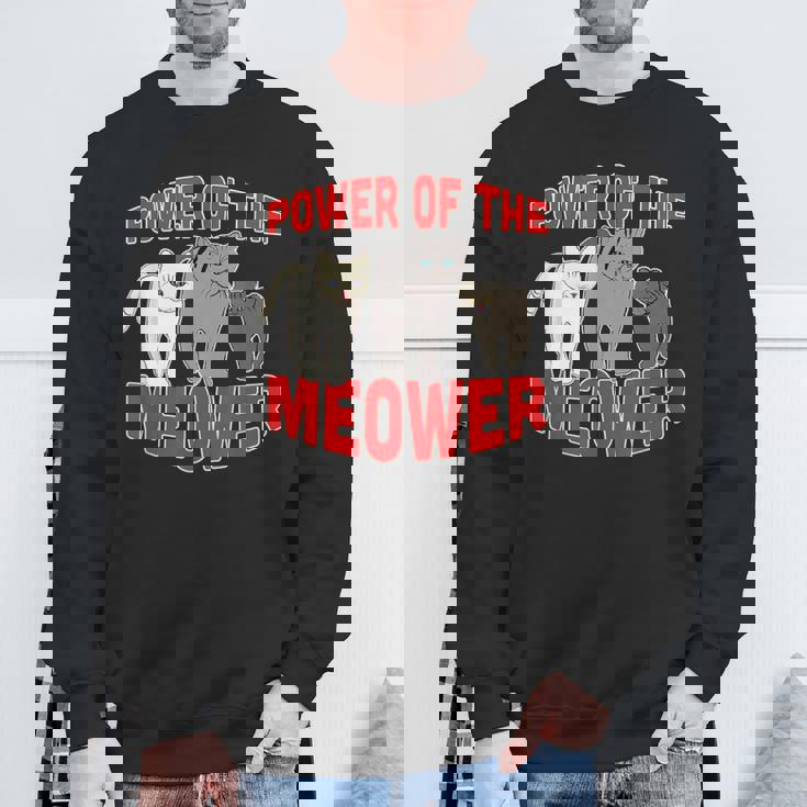 Catuperheros Power Of The Meower Feline Bossestrut Meow スウェットシャツ 高齢者への贈り物