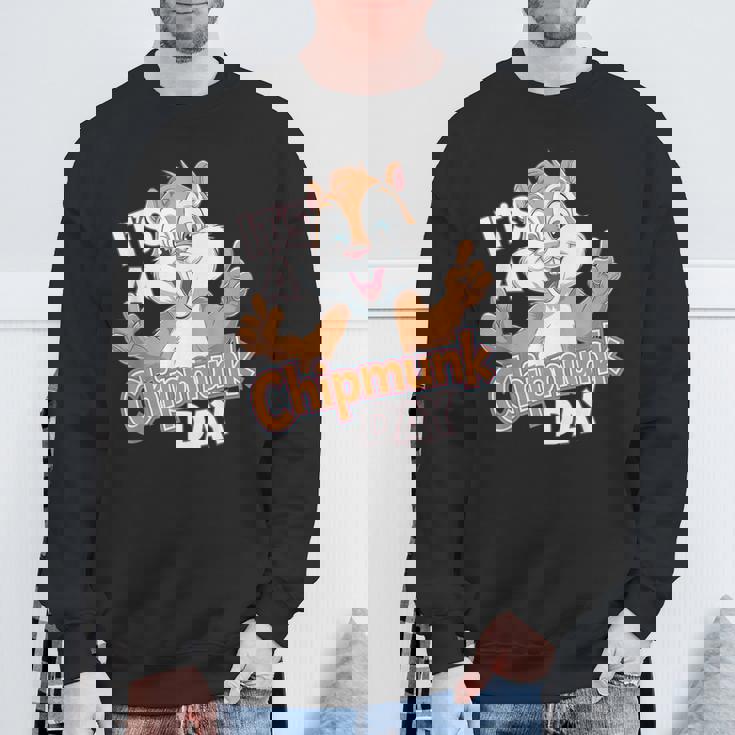 It Is A Chipmunk Day Happy Wildlife Animal Forest Animal Sweatshirt Gifts for Old Men