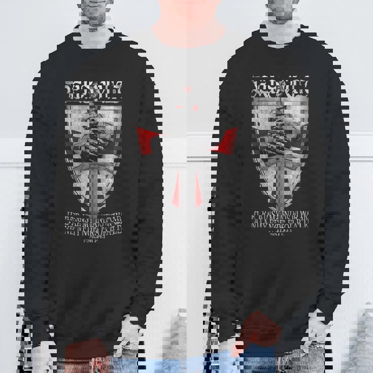 Deusult He Trains My Hands For War Templar Knights スウェットシャツ 高齢者への贈り物